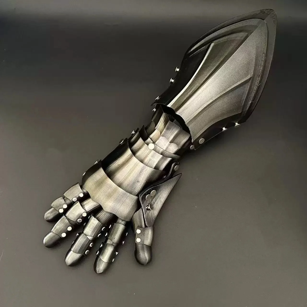 Guantes Largos Mecánicos Hechos a Mano con Impresión 3D, para Hombre y Mujer, Estilo Gótico, Techwear, Punk, Armadura de Mano, Disfraz Medieval de Cosplay