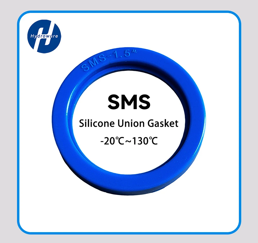 Lebensmittelechte Blaue Silikon-SMS-Verbindungsdichtung Sanitär 19 25 32 38 51 63 76 89 102mm Hitze-, Säure- und Alkalibeständige Gewinderohrdichtung – Detail 3