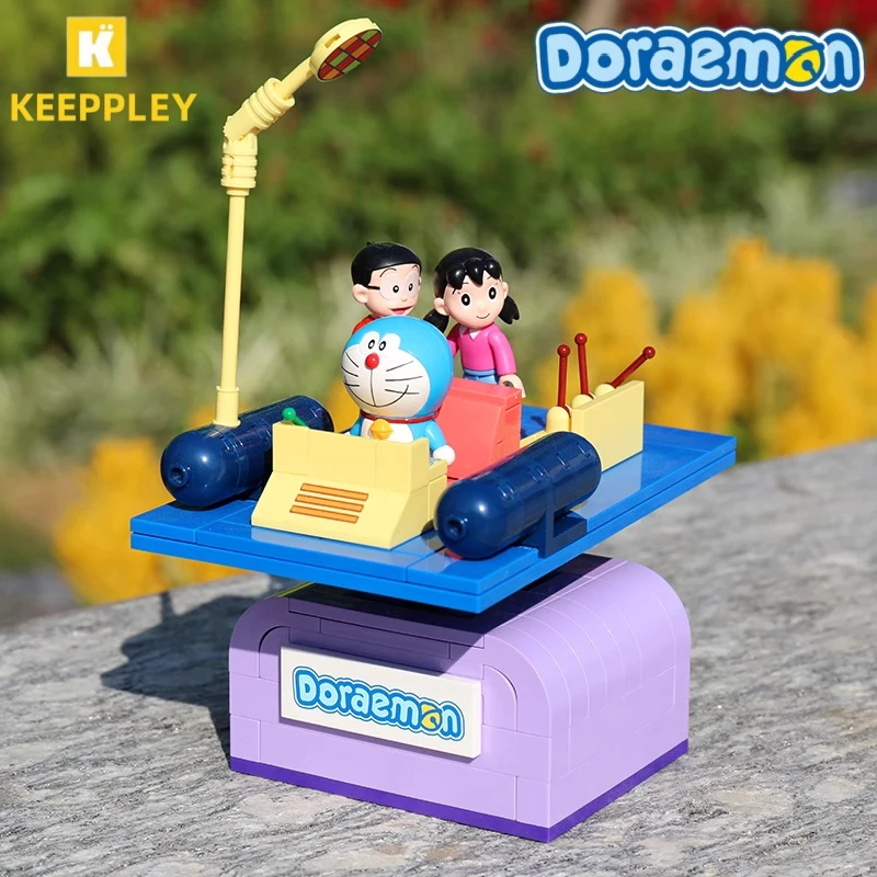 

Keeppley Doraemon строительный блок, машина времени, украшения, цементный пол, становятся большим и меньше, модель для сращивания туннеля, игрушка в подарок
