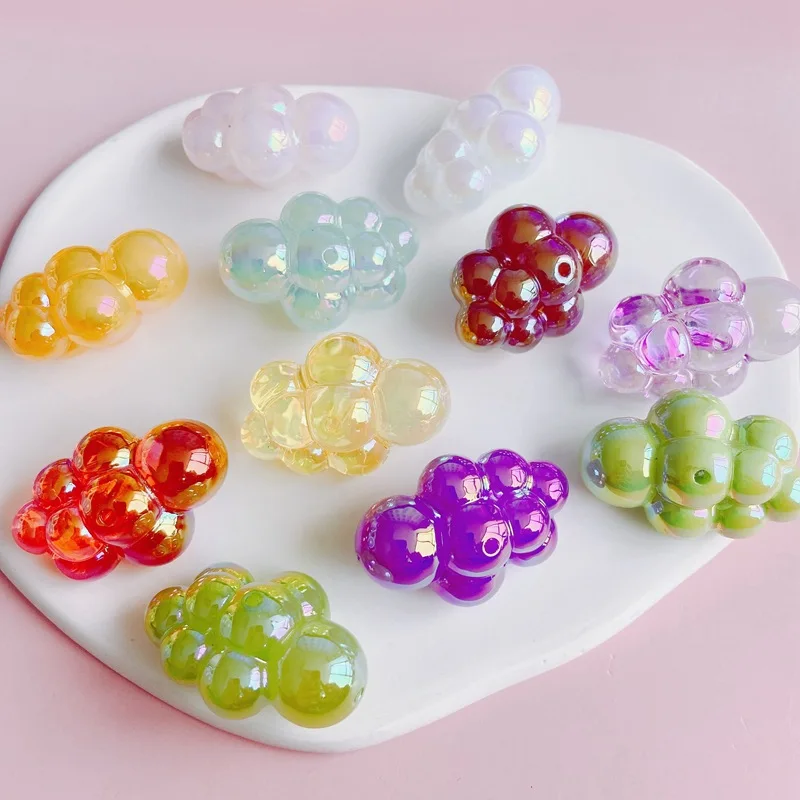 

10 шт. 3D-подвески в форме облаков, акриловые, разноцветные, для самостоятельного изготовления ожерелий, серег, коннекторы для украшений ручной работы