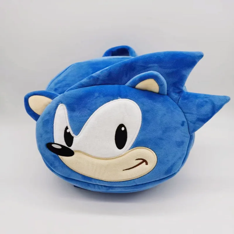 Supersonic Sonic Hedgehog Plush Backpack for Kids:2024 Nak Edition Bookbag with Detachable Cuddy Doll