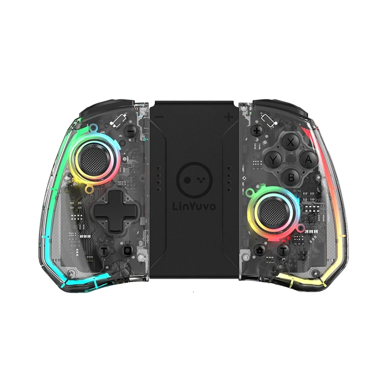 

LinYuvo KS40 Joypad Transparent Wireless six-axis Joy Controller Gamepad Joy wireless Gamepad Motion Control For Nintendo Switch