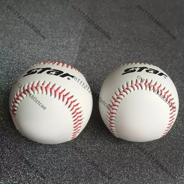 Baseball Softball Top Grain Genuine Leather Rubber Core Soft Hard Ball Standard Training Competition Sports Ball