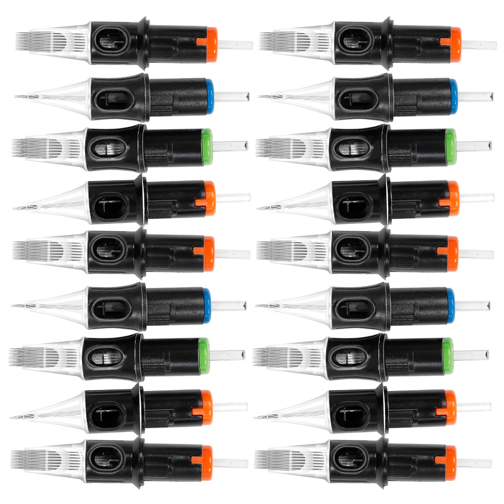 

20Pcs Disposable Universal Needles RL RS RM M1 Tattoo Cartridge Needles For Tattoo Machine Eyebrow Eyeliner Permanent Makeup Pen