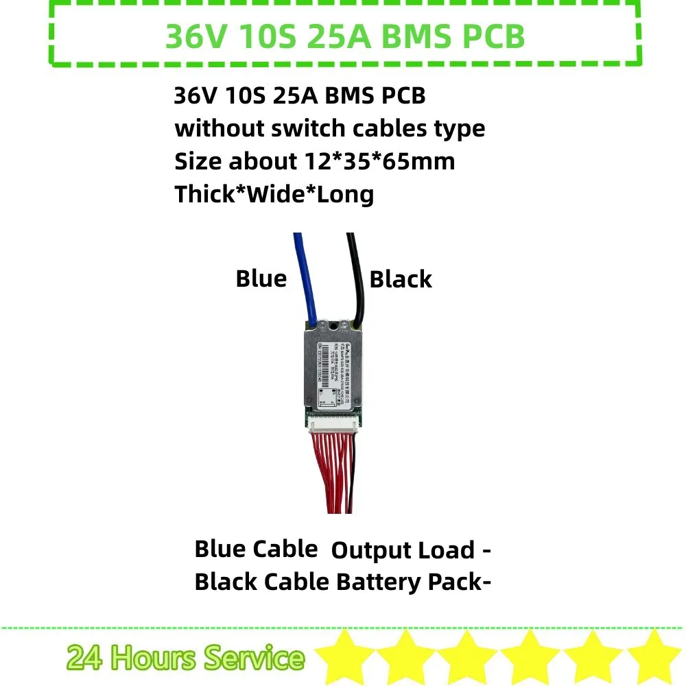 36v 10S 15A 20A 25A 15Ah 20Ah 25Ah BMS PCB Li-ion Ebike Battery Pack PCB with Switch or without Cables 36V Battery BMS PCB