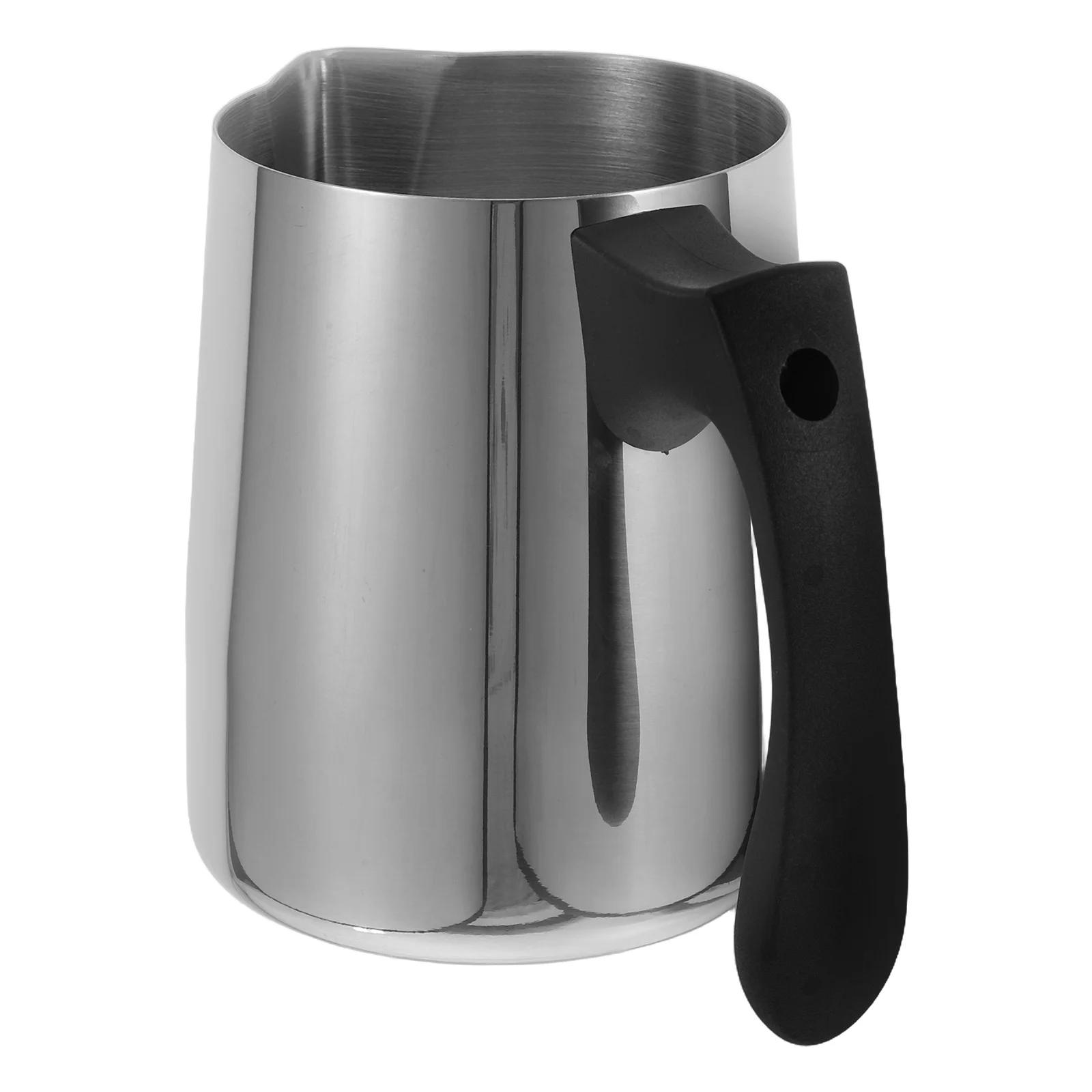 

Coffee Pull Flower Cup Milk Frother Latte Jug Metal Steaming Silver Hot Chocolate