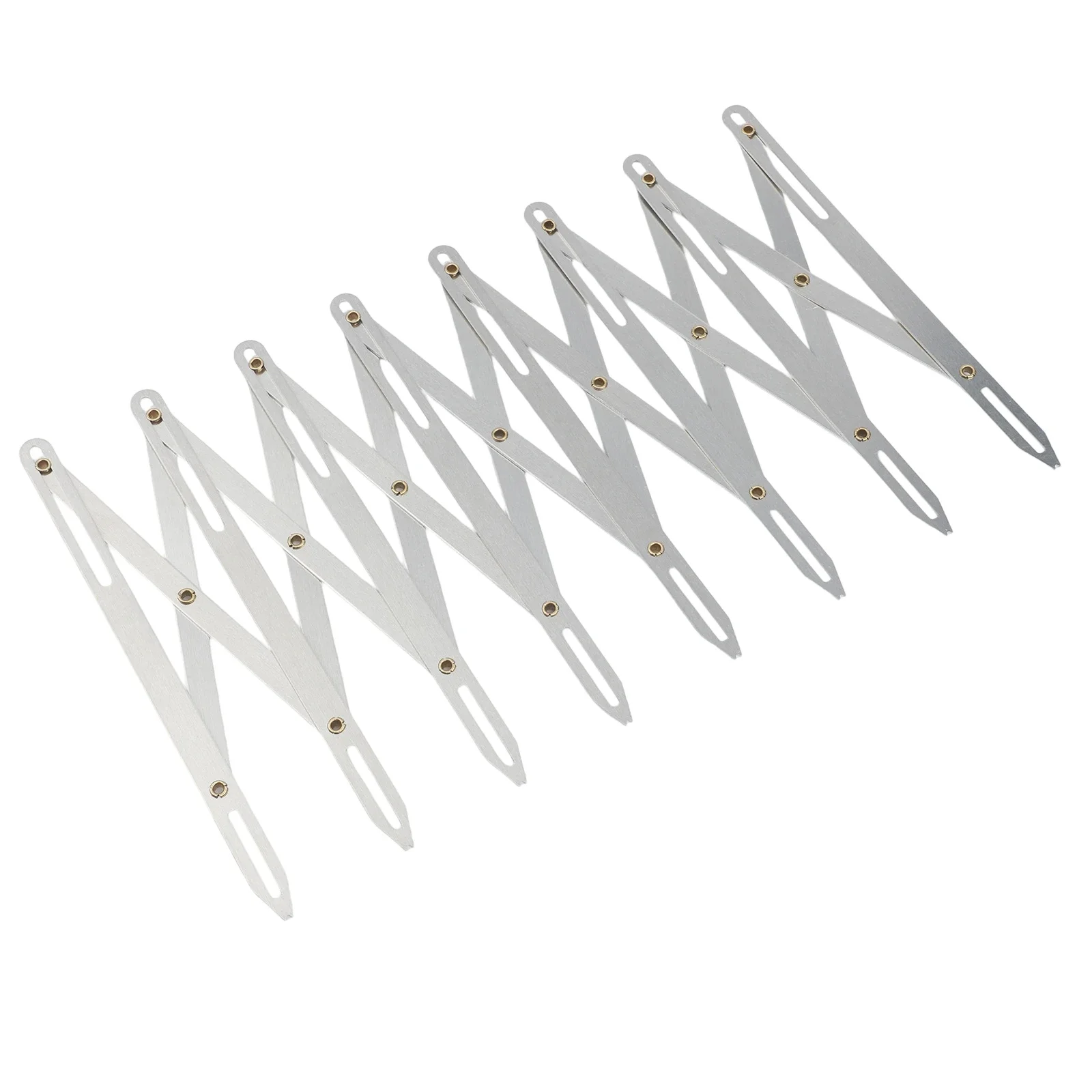 Expandable Sewing Measurement Tool Made of Rust Resistant Aluminum for Long Term Use in Button Spacing and Fabric Layout Tasks