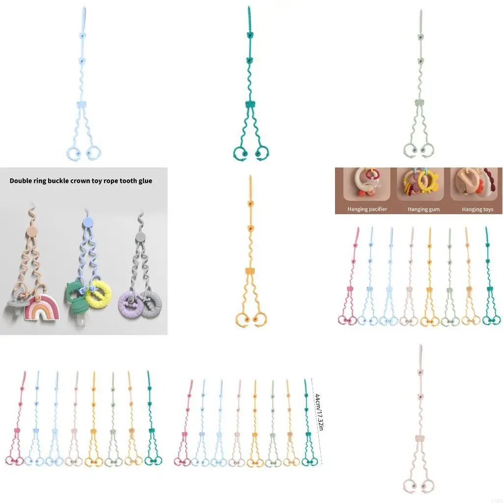 

2 in 1 Baby Teething Toy Holder Leash Feeding Accessories for Travel Parents L8RB