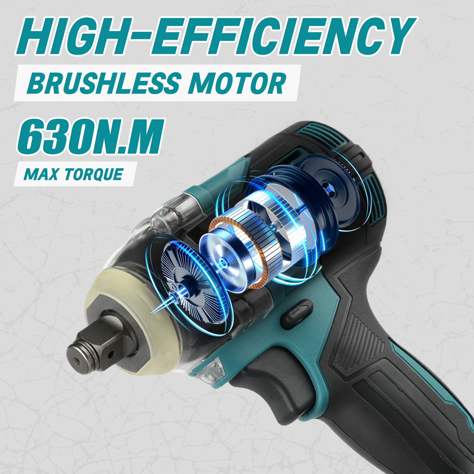 

Superpan TW004G Torque Brushless Electric Impact Wrench Professional Automotive Repair Heavy for makita 18V battery specs