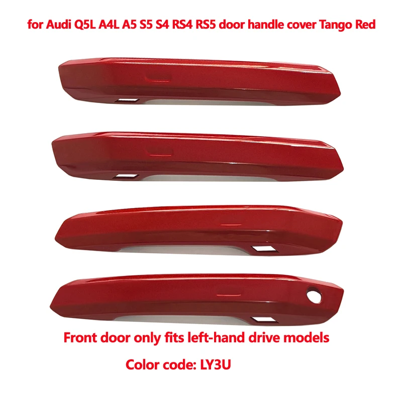 

Adapted for Audi A4 A5 S5 S4 RS4 RS5 Exterior Door Handle Cover Pull Handle Cover Shell Cover Tango Red