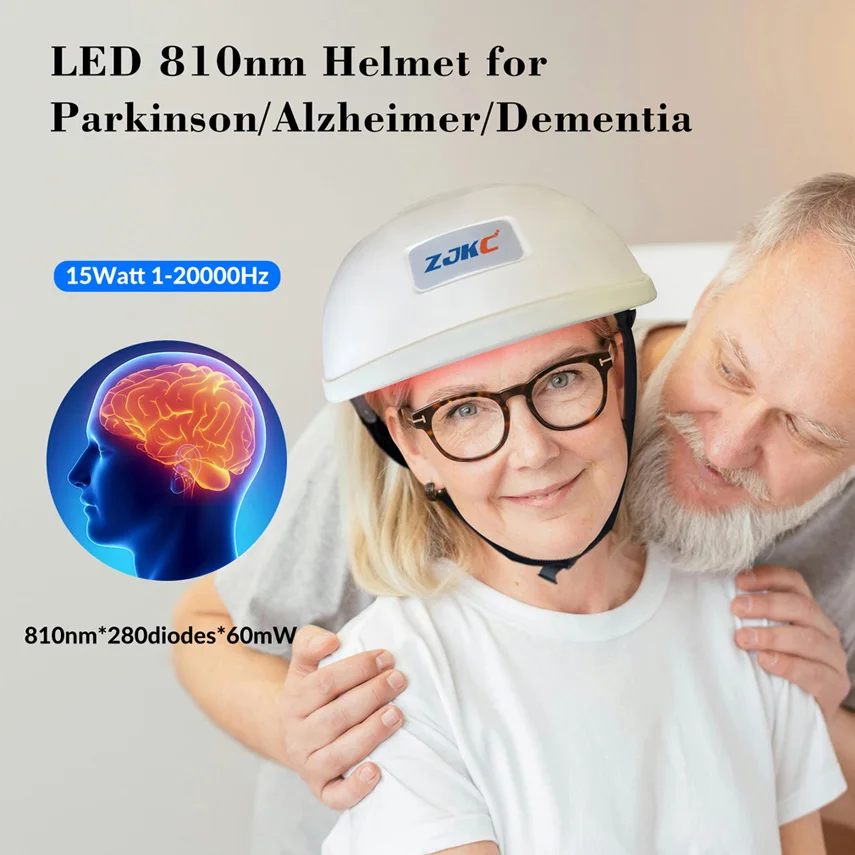 

ZJKC 810nm Infrared Helmet Therapy for Stroke Recovery Red Light Brain Photobiomodulation PBM Therapy for Alzheimer Parkinson