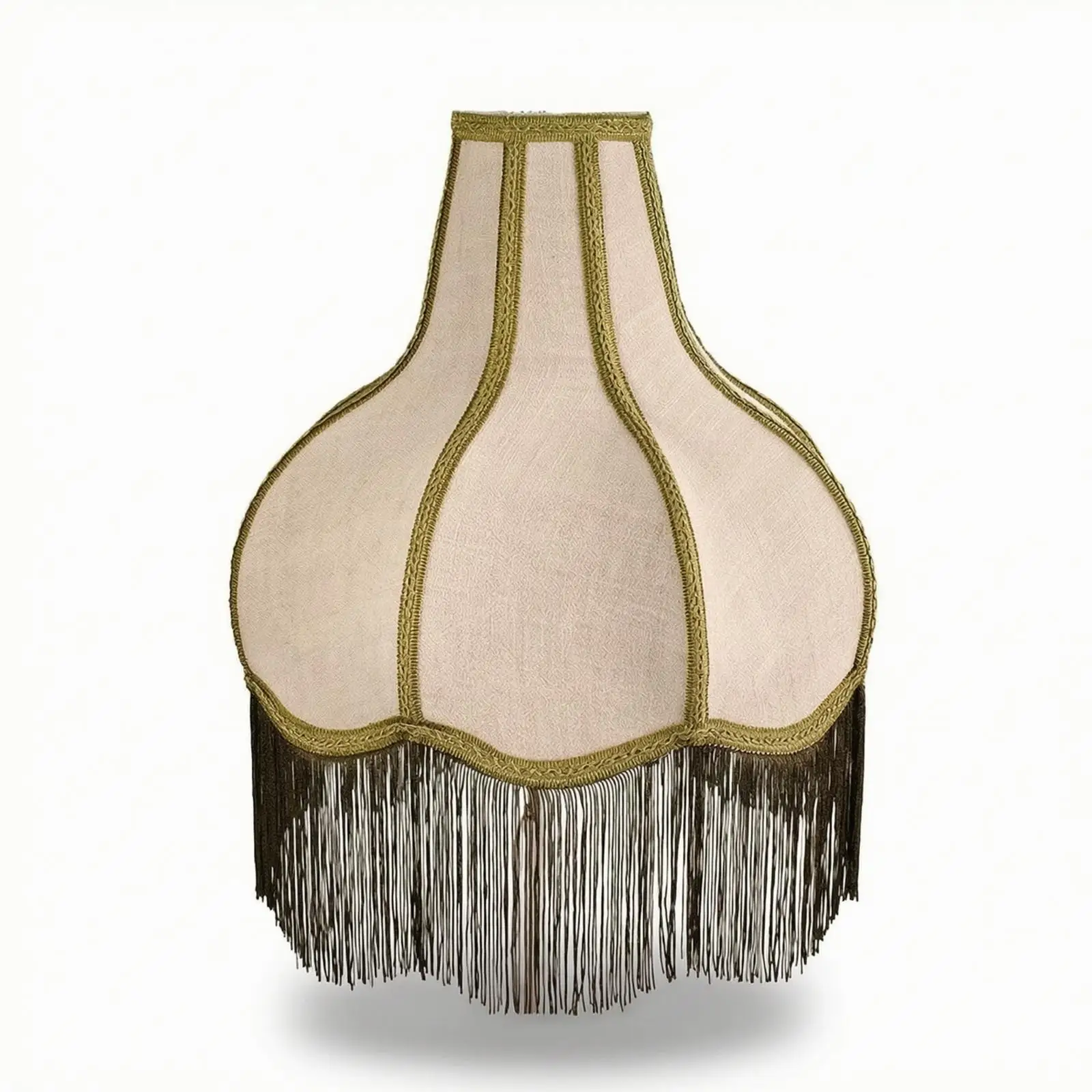 Pagoda Lampshade Vintage-Vintage-Look Fringe Lampshade Fringed Lamp Shade with Fringe Trim for Living Room, Bedroom, Reading