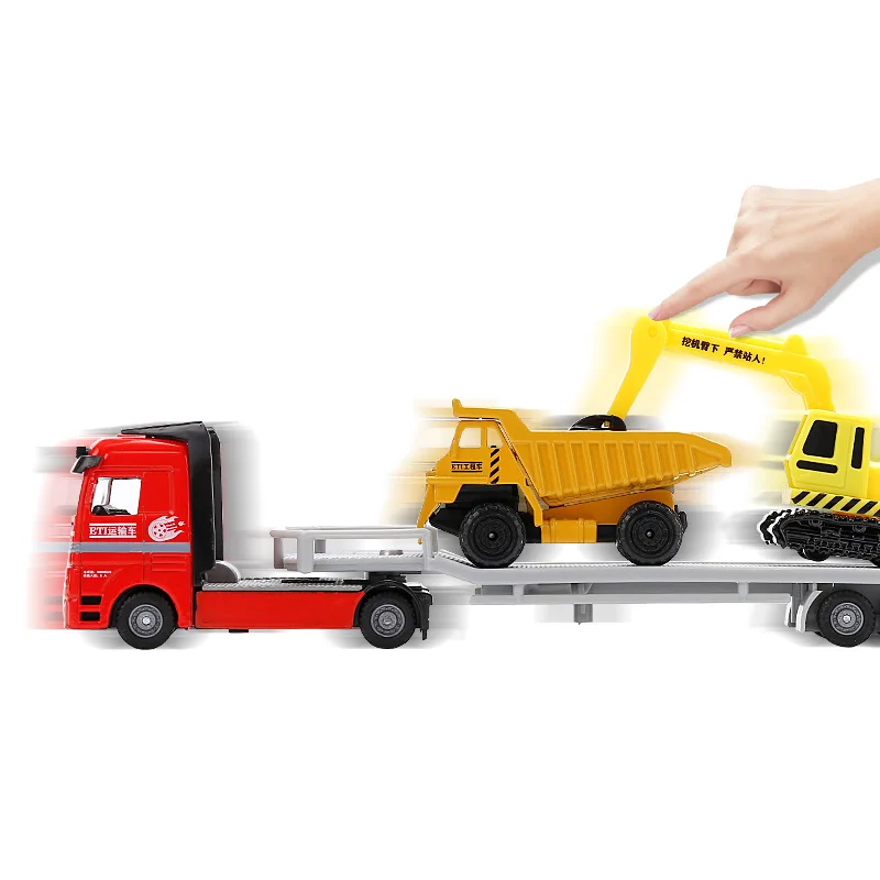 1: 64 alloy engineering trailer models,rescue trailer toys,excavator dump truck toys,wholesale