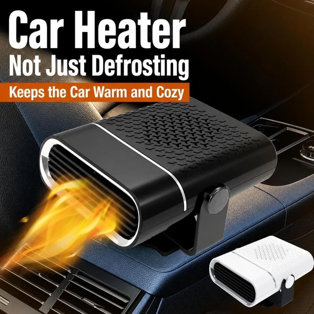 Plastic Car Heater Fan Heating and Fan Modes Rapid Heating Vehicle Heater Fan Adjustable Rotatable Stand Car Demister Fan