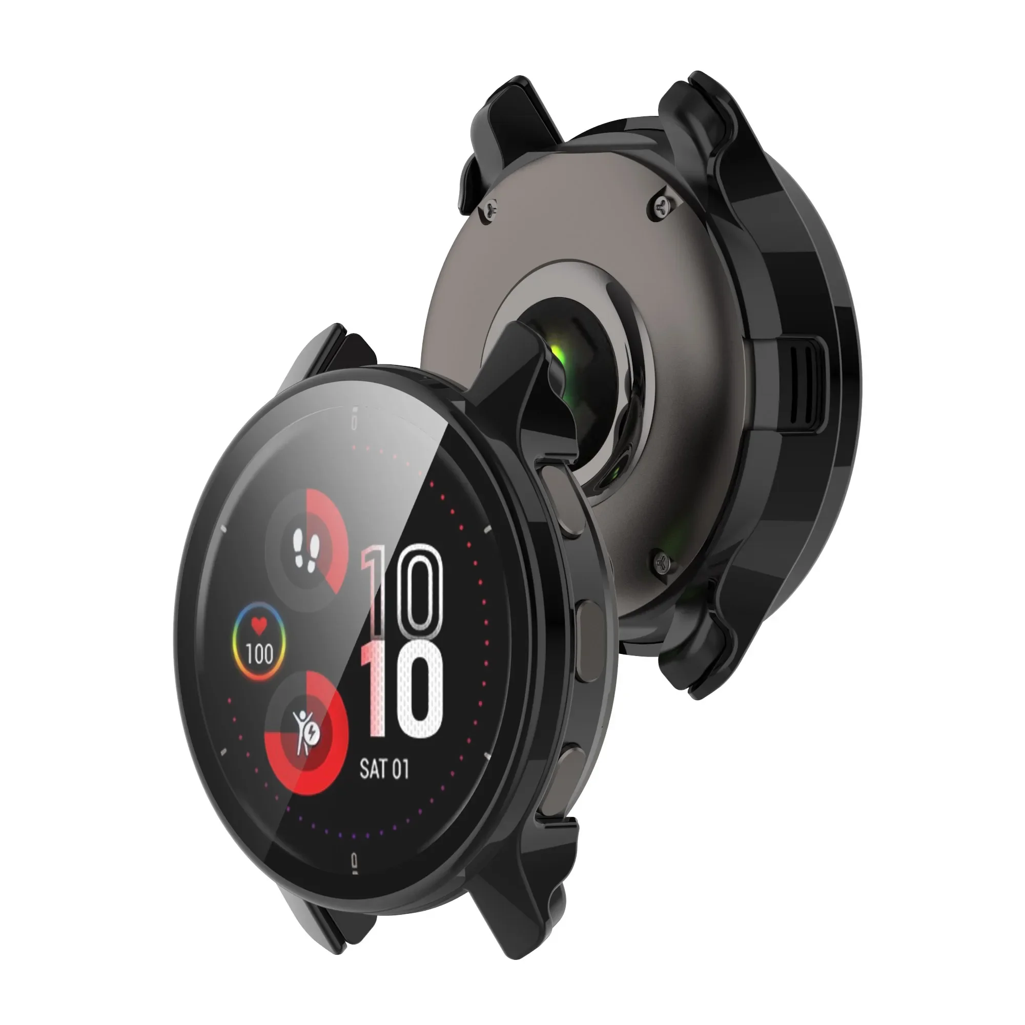 حافظة حماية لساعة Garmin Venu 2 Plus غطاء حماية كامل الشاشة من الزجاج المقسى لملحقات Garmin Venu 2 Plus
