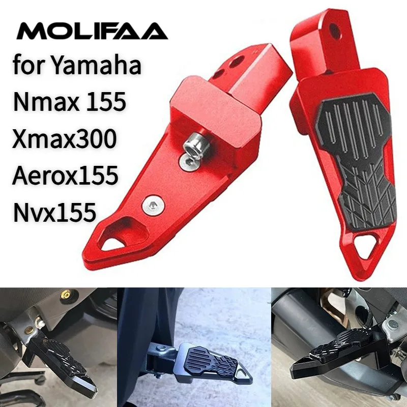 

Для Yamaha XMAX 300 250 NVX AEROX NMAX 155, чехол для задней педали мотоцикла, складная нескользящая подставка для ног, аксессуары для подножек пассажира