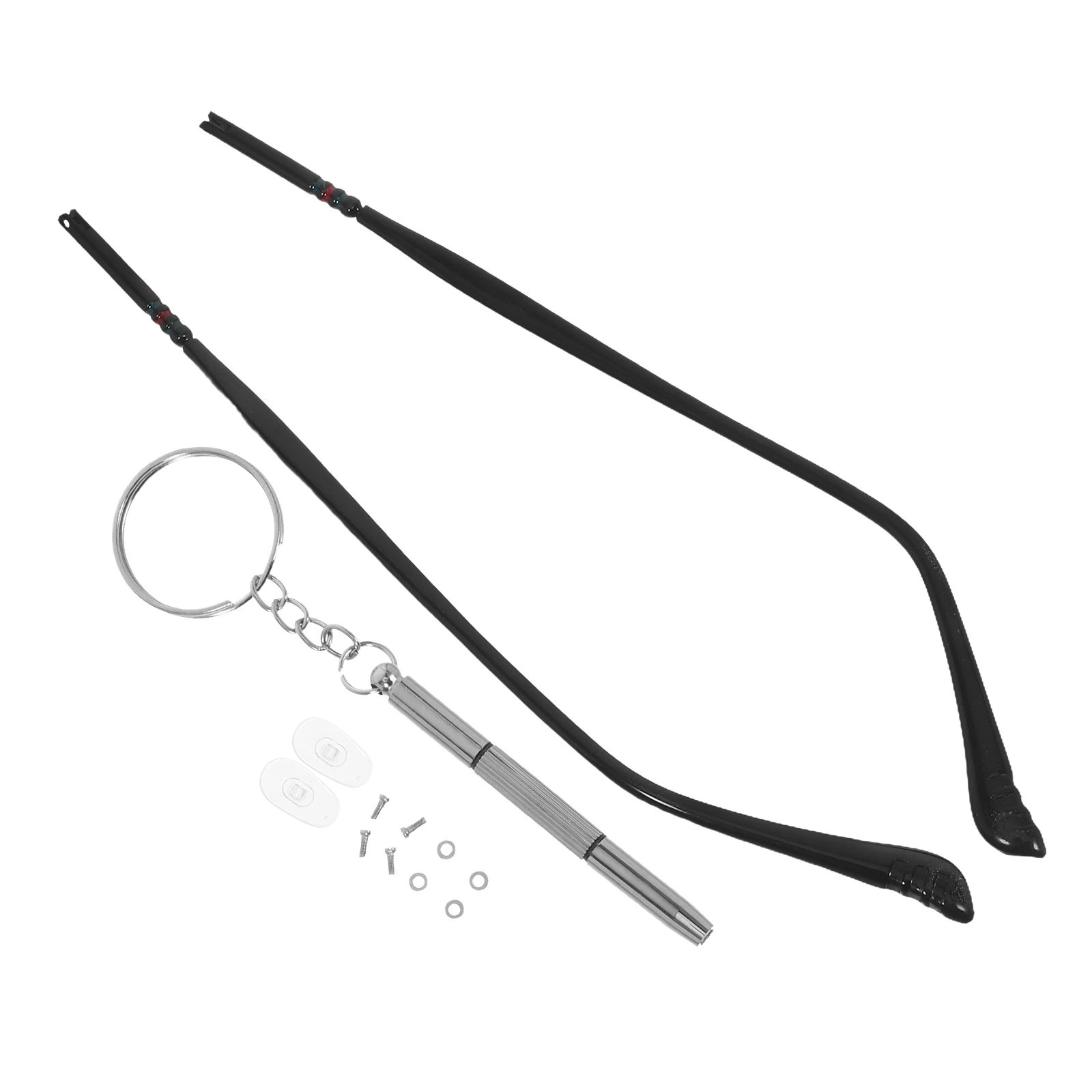 

1 Pair Metal Eyeglass Replacement Temple Arms Legs Universal Fit Durable Secure Connection Comfort Daily Outdoor Black Glasses