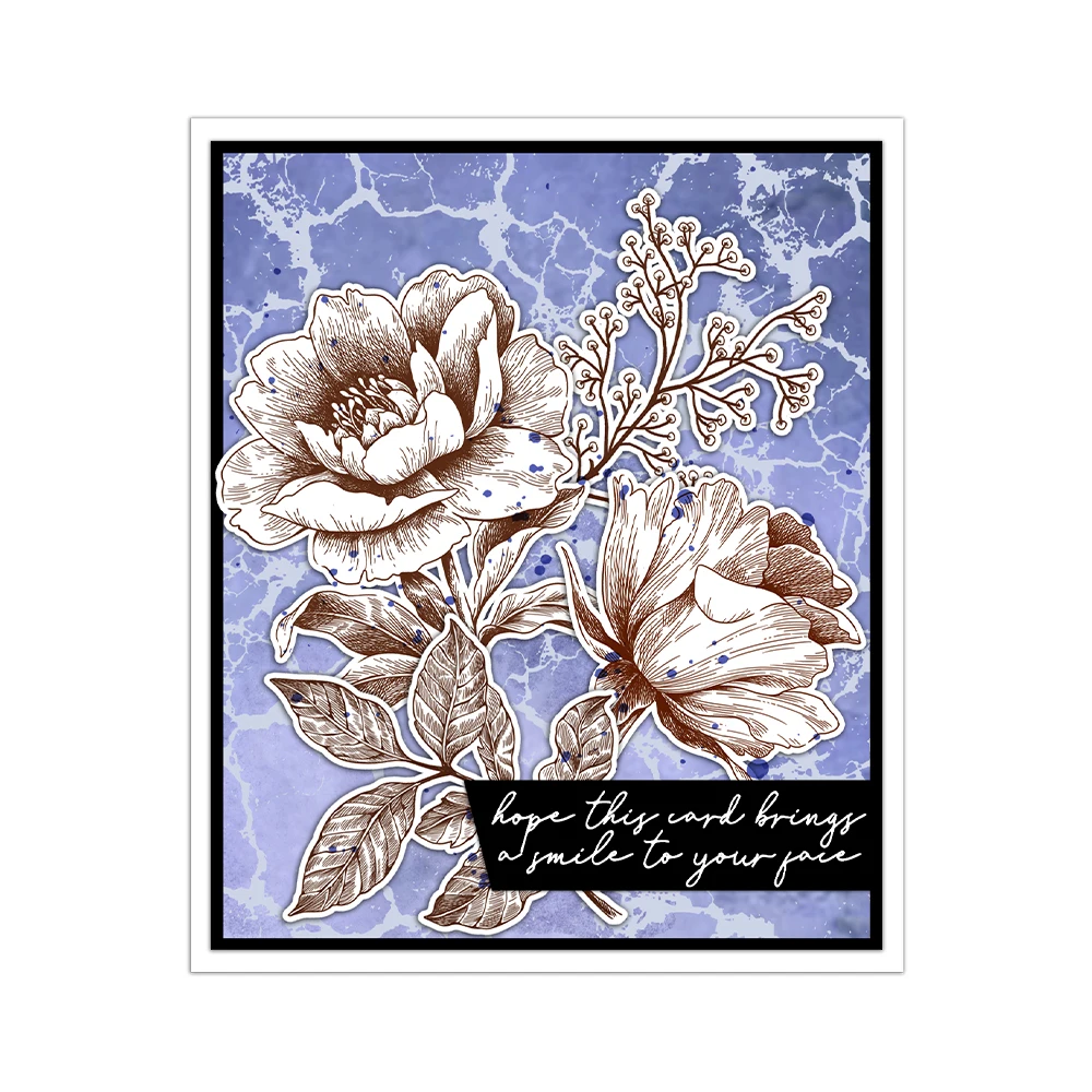 Mangocraft Spring Season Blooming Flowers Cutting Dies Clear Stamp DIY Scrapbooking Metal Dies Silicone Stamp For Cards Albums