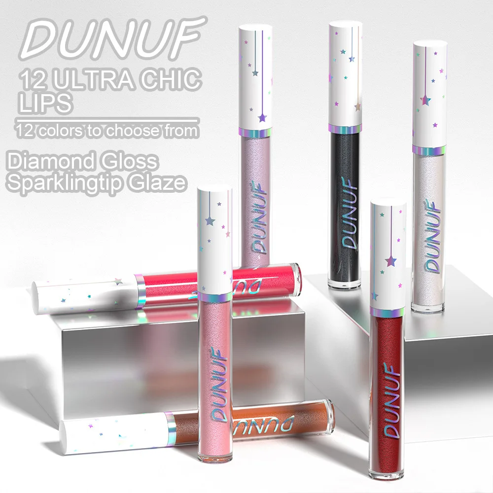 Dunuf 6 Kleur Waterdichte Spiegel Parel Lippenstift Set Make-Up Niet-Verven Langdurige Glitter Fluwelen Lippenstift Doos Vrouwen Make-Up Cadeau