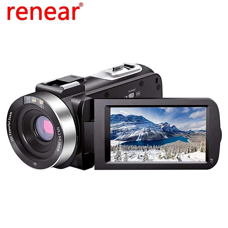 

Video Camera Full HD 1080P 30FPS 24.0 MP IR Night Vision Vlogging Camera Recorder 3.0 Inch IPS Screen 16X Zoom Camcorders Camera