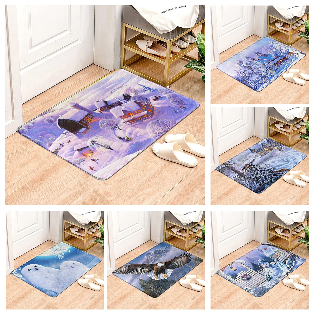 House entrance carpet Home Colorful animals doormat  Room Bath mat Foot mat bathroom non-slip mat Kitchen water absorption mat