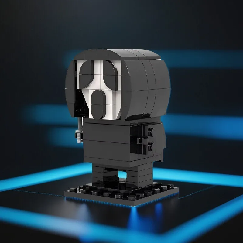

MOC Хэллоуин серии DIY детская сборка строительные блоки игрушка в подарок фильм ужасов призрак лицо кукла крик громкая модель
