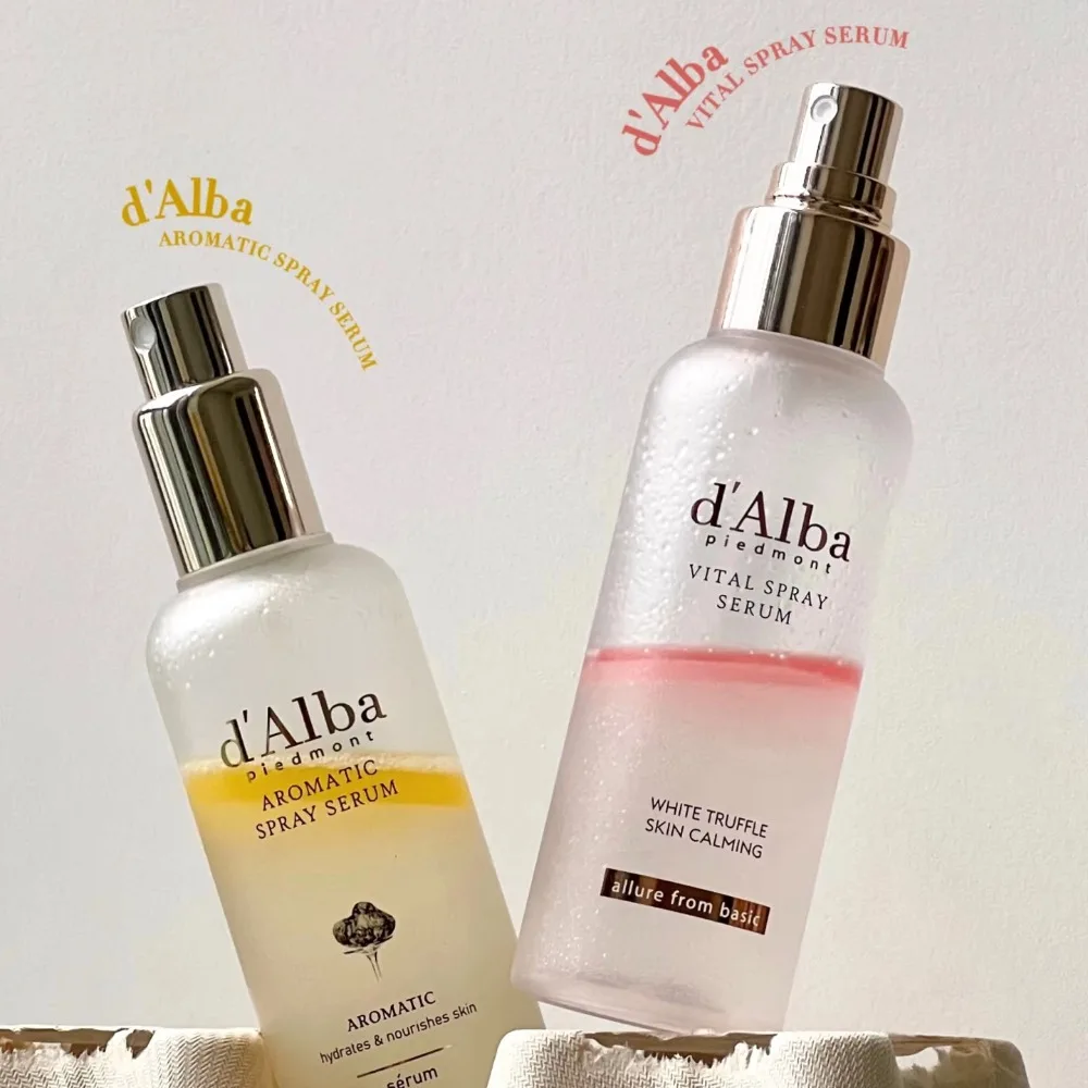 جوهر رذاذ الكمأة البيضاء من d'Alba يغذي عميقًا لترطيب البشرة وتفتيح الوجه SPF50 + واقي من الشمس للحماية من الأشعة فوق البنفسجية