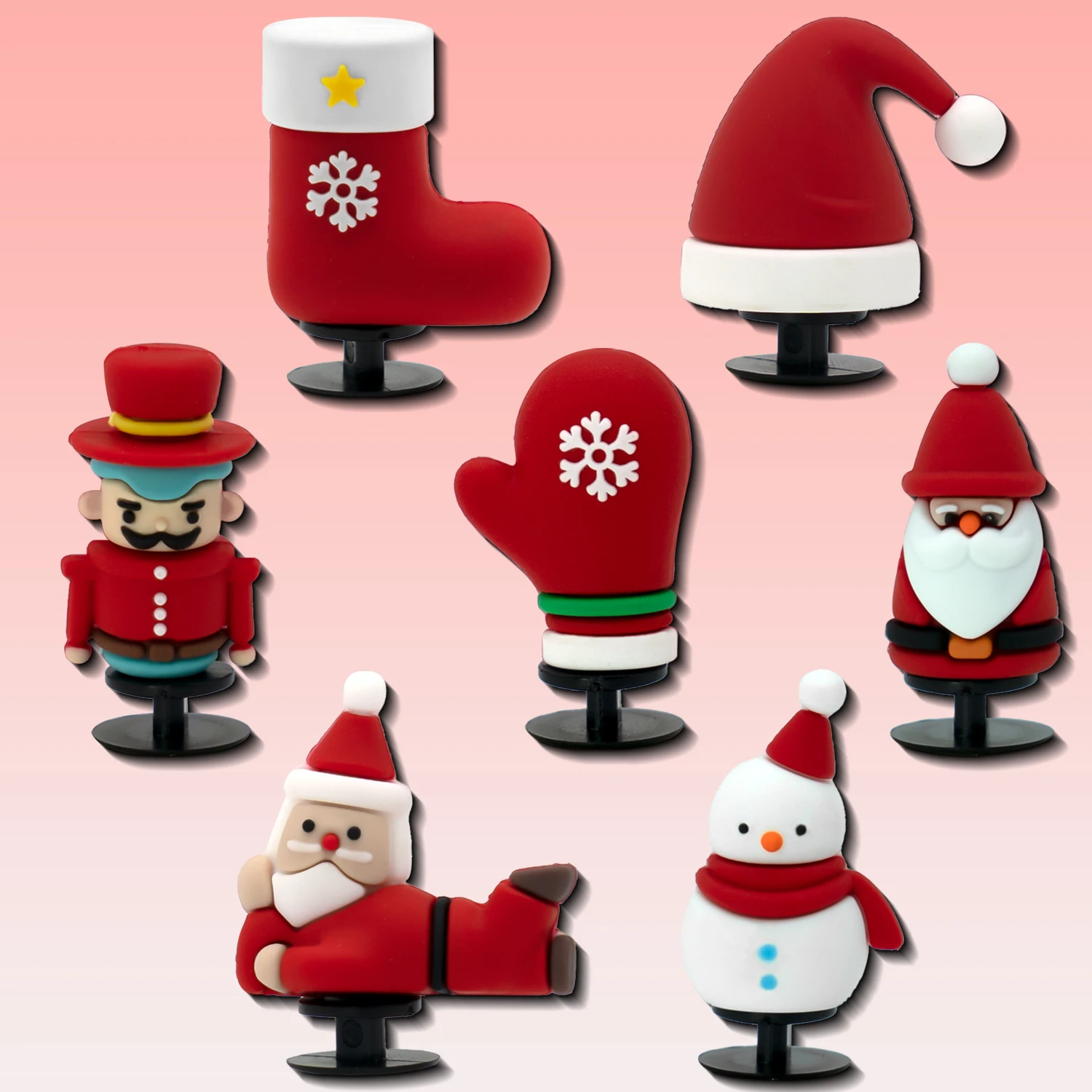 1/9/18 قطعة عيد الميلاد ثلاثية الأبعاد إكسسوارات الأحذية السحر شجرة عيد الميلاد ثلج الأحذية الديكور للنساء الاطفال هدية يناسب جميع قباقيب دبوس الجينز #3