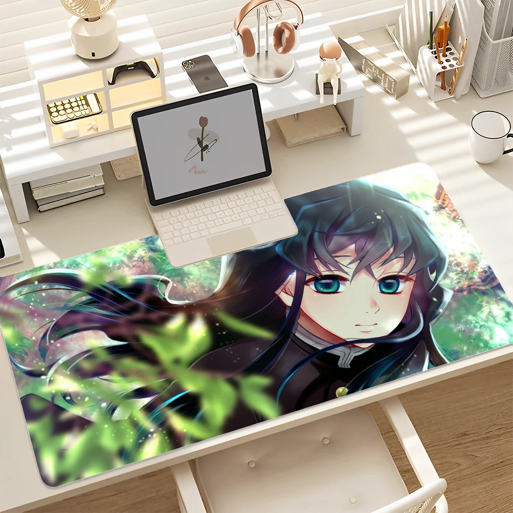 Muichiro Tokito Demon Slayer Mousepad Anti-Slip Thickened Mouse Pad Oversized Gaming Keyboard Notebook Table Mat for PC Desk Pad