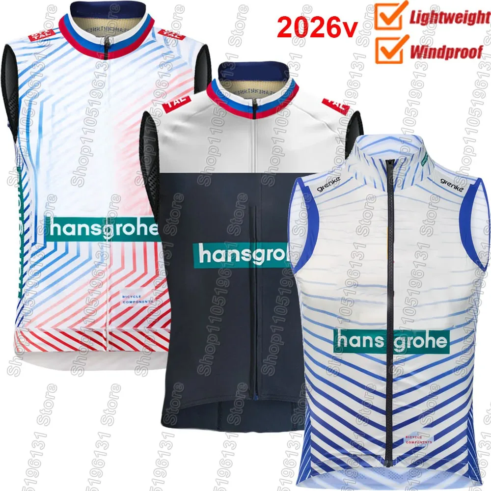 Chaleco de Ciclismo Team Hansgrohe 2026, Chaleco Cortavientos Eslovenia Primoz Roglic, Jersey de Ciclismo de Carretera Resistente al Viento, Ropa sin Mangas, Chaleco MTB