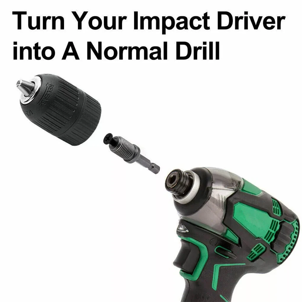 Hand Tight Chuc-k Clamp Converter 2-13MM Shank Patented Locking Function Conveniently Tighten