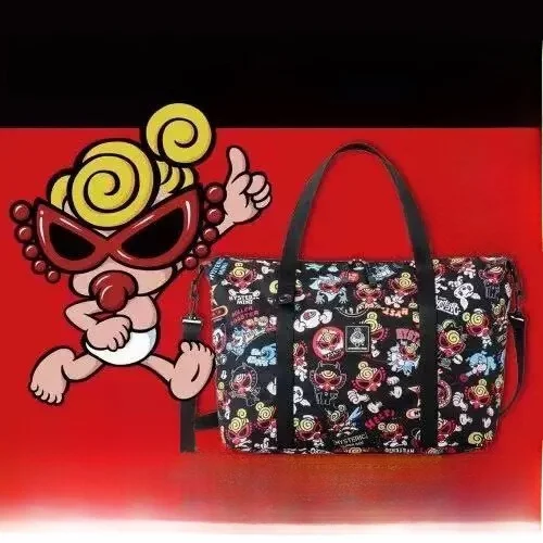 

Дорожная сумка большой вместимости с плечевым ремнем из оксфордской ткани, черная, суперлегкая, складная, унисекс, с мультяшным принтом