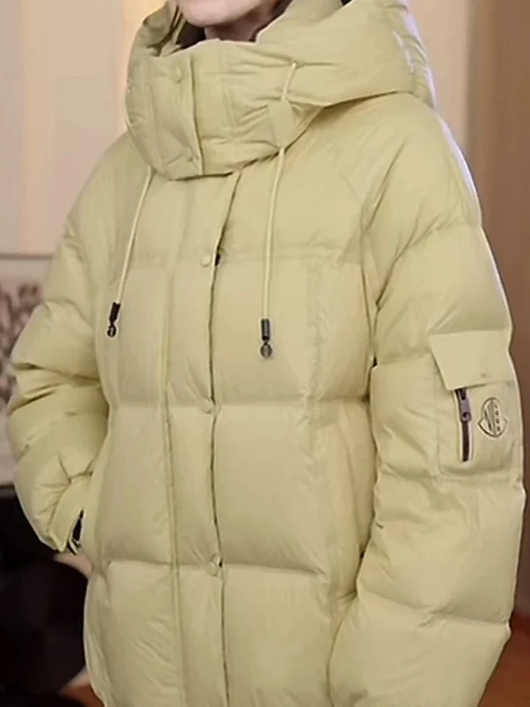 

Ladies' Casual Loose Sle Warm Cotton Jaet Regular Fit Autumn Winter New Faion Korean Version Long Sve Hooded Coat