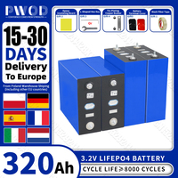 PWOD Lifepo4 Battery 320AH 3.2V New Rechargeable Prismatic LFP Cell DIY 12V 48V For Camping Golf Cart RV solar Energy EU Stock