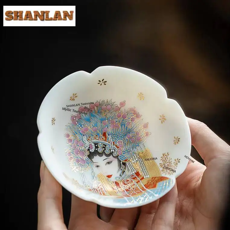 70ml Mutton Fat Jade White Porcelain Teacup Retro Tea Bowl Set Of Cups Tea-tasting Smelling Cup Jianzhan Master Cups Tea Service