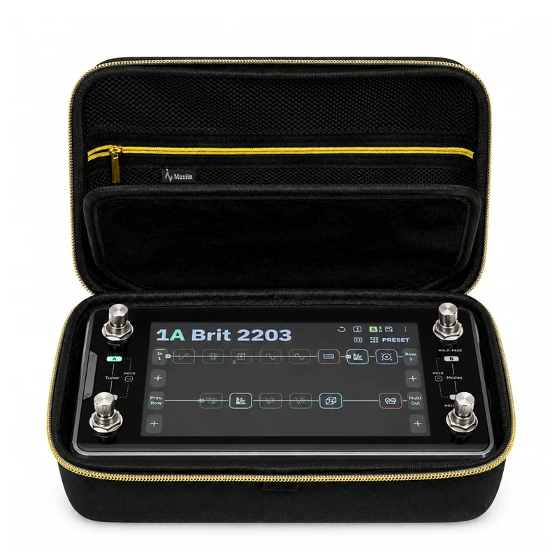 Dustproof Black Gold Carry Case Custom for Neural DSP Quad Cortex