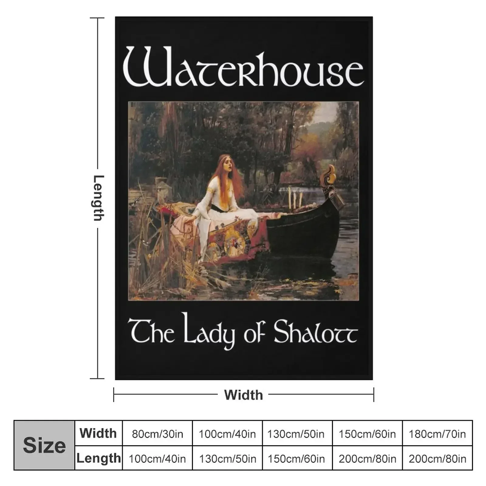 The Lady of Shalott (Waterhouse) Throw Blanket bed plaid Plush Fashion Sofas Thermal Blankets