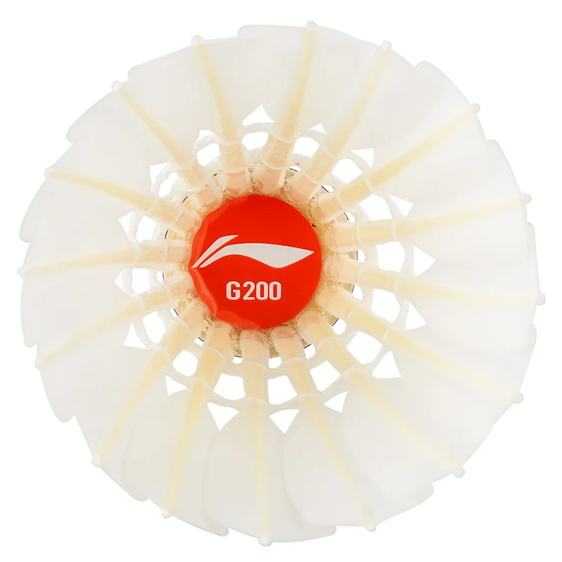 Bolas de bádminton profesionales G200, accesorios de entrenamiento con plumas de ganso blanco, 12 piezas, novedad