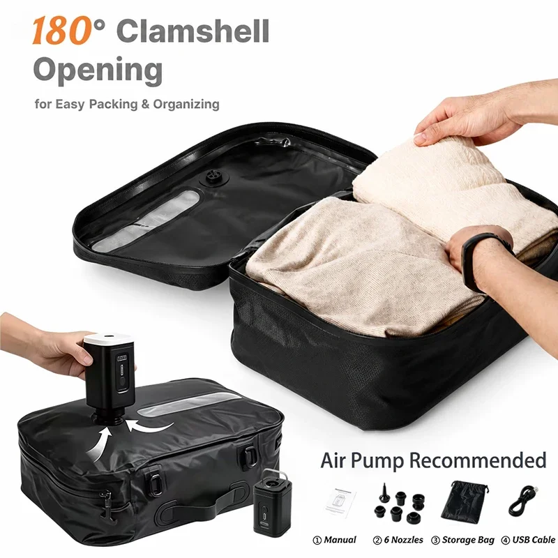 Travel Organizer Airport Security‑Friendly Vacuum Compression Bags For 20‑28inch Suitcase To Vacation Christmas New Year Easter