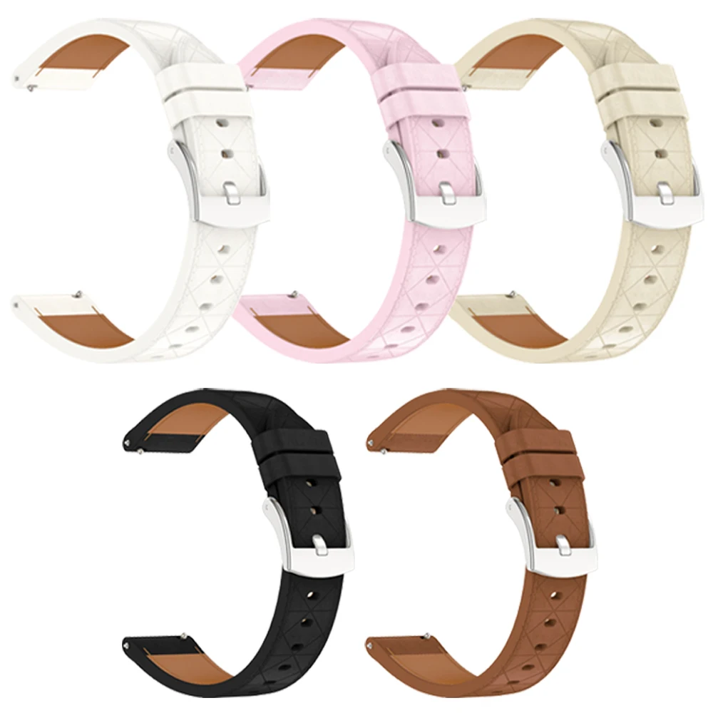 18mm Watchband For Huawei Watch GT5 Pro/42mm/GT4/41mm Strap For Garmin Venu 3s 2s Vivoactive 4s Synthetic Leather Band Bracelet