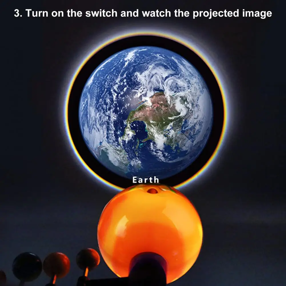 Learning Tool Kids Planetary Model Easy Installation Scientific Cognition Excellent Solar System Planetarium Model Kit