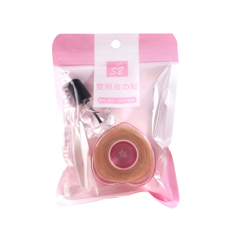 แผ่นแปะตาสองชั้นแบบใสมองไม่เห็น ทำจากเส้นใยตาข่าย พร้อมแหนบ ตะขอเกี่ยว กาว เทปติดตาสองชั้นแบบธรรมชาติ อุปกรณ์แต่งหน้า