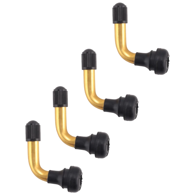 4Pcs Tyre Valves Stem Right Angle Snap-In Rubber 90 Degree Brass For Electric Scooter And Xiaomi M365 Electric Scooter