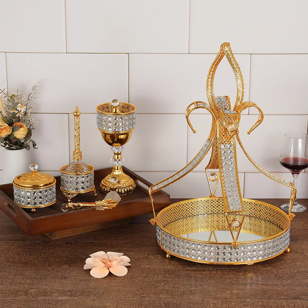 Popular wholesale Middle East incense burner tray set Aromatherapy incense burner Arabic aromatherapy indoor