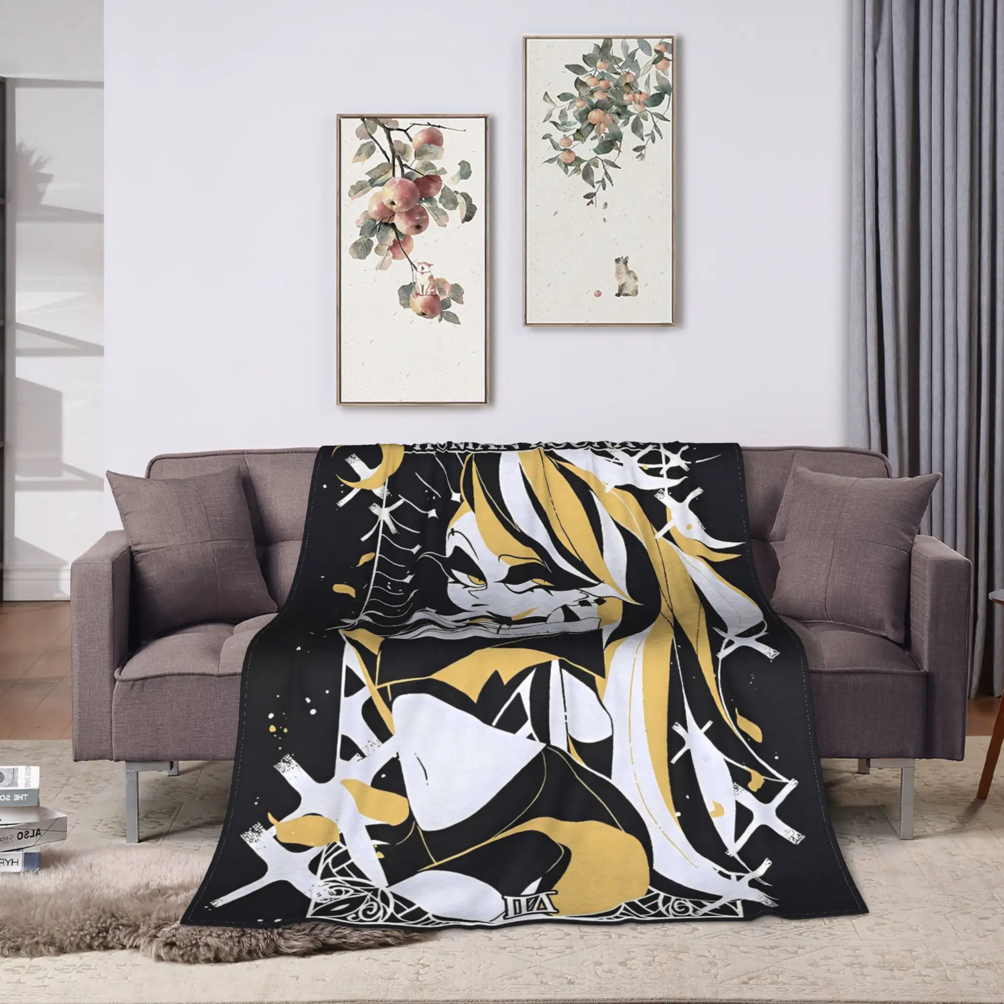 Helluva Boss Loona Blankets  Travel Office Flannel Bedding Throws For Couch Chair Soft Custom DIY Quality Bedspread Gift