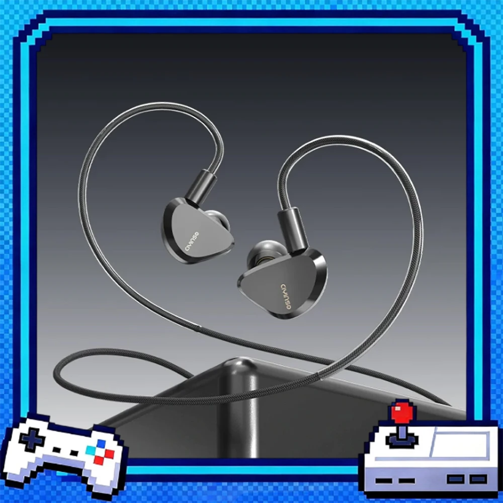 CIYINSO Link3 Dark Knight Wired Headphones Silver Plated PEEK Flexible Suspended Diaphragm Esports Headset DAC Decoding Chip