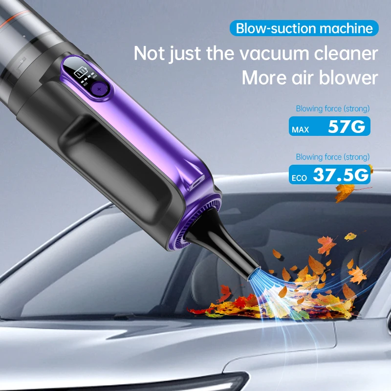 신형 토네이도 차량용 무선 진공 청소기 브러시리스 대형 흡입력 고출력 디지털 디스플레이 휴대용 가정용 차량용 진공 청소기