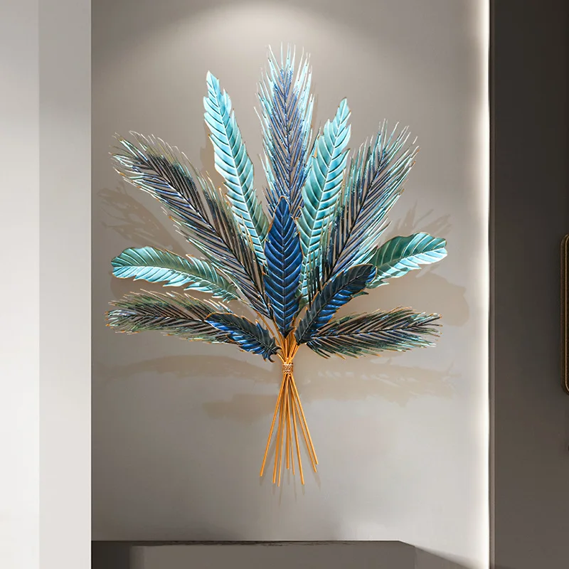 Simulation Phoenix Tail Wall Decoration Restaurant Background Wall Living Room Porch Decoration Pendant