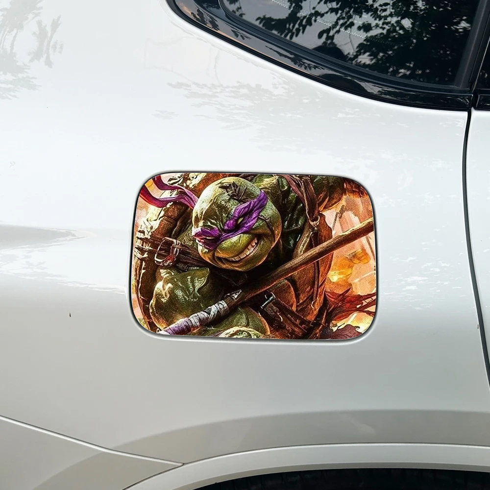 Doodle Anime Turtle Waterproof Car Fuel Tank Cap  Scratch obstruction Cover Sticker Sunscreen Decal Car Stickers view 5