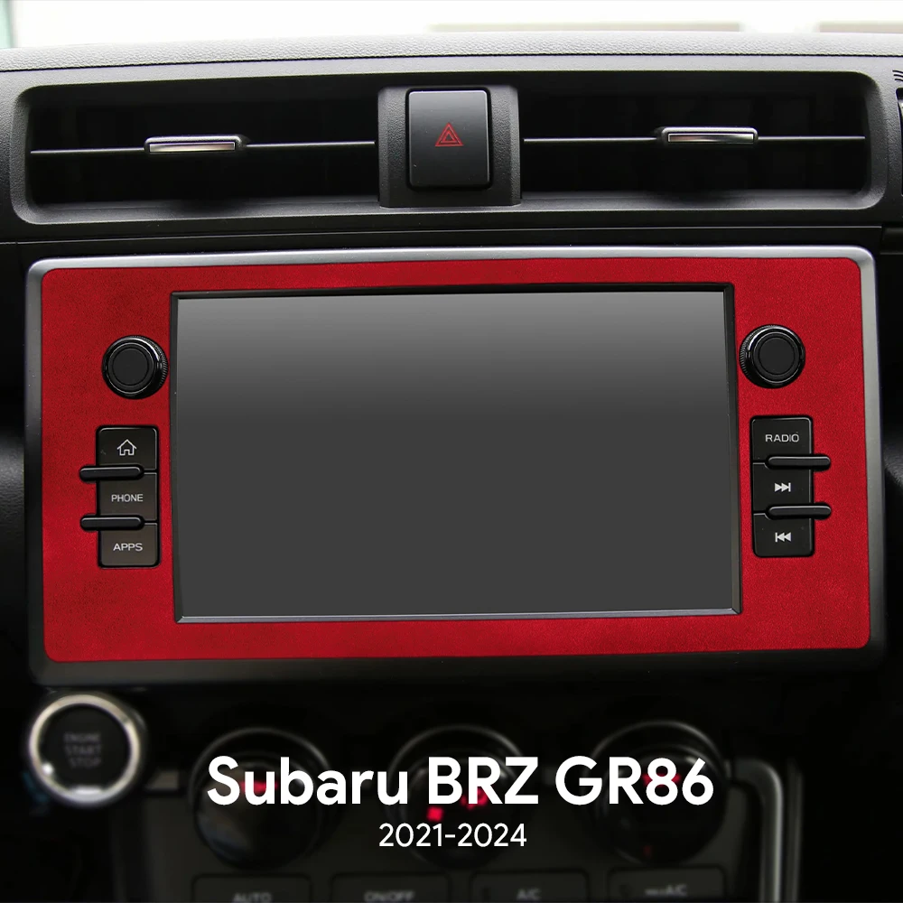 Italian Top Suede Sticker For Subaru BRZ Toyota GR86 2021 2022 2023 2024 LHD RHD Car Central Navigation Interior Accessories